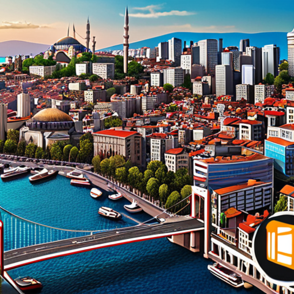 Digital Governance in Turkey**

Prompt: "Digital democracy, Turkish citizens participating in online government forum, algorithms making public service decisions, data privacy concerns, futuristic cityscape, Istanbul skyline in background, social media influence, digital divide awareness, concept art, vibrant colors."

**